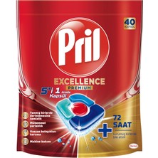Excellence 5'i 1 Arada Bulaşık Makinesi Deterjanı, 40 Kapsül, 40 Kaüsl