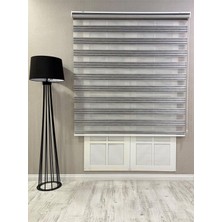 Zebra Stor Perde Dar Plise Güneşlik, Antrasit Gri, 90 x 200