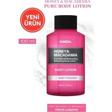Pratik Ev Nemlendirici ve Besleyici Vücut Losyonu Honey & Macadamia Pure Body Lotion 100 ml Baby Powder