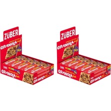 Züber Granola Bar Kırmızı Meyveli, 25GR, 15 Adet (2 Paketi)