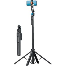 Tripod Çok Amaçlı 1.6m Kumandali Kamera Telefon Tutucu C17 Siyah