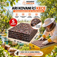 Aksaray Arıcılık Arı Kovanı Içi Keçe Isı Yalıtım Keçesi 50X40-42 cm 4-6 mm Kalınlık Arıcılık Yalıtım Malzemesi