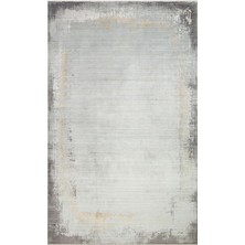 Seattle Gri Oryantal Modern Geometrik Etnik Desenli Boho Makinada Yıkanabilir Hafif Hav Toz Vermez Leke Tutmaz Kaymaz Taban Dijital Makine Baskı Halı