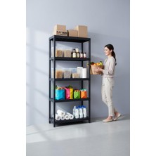 5 Katlı Plastik Depo Rafı (43X93×210CM) Kiler, Arşiv, Balkon ve Soğuk Hava Deposu Çok Amaçlı Raf