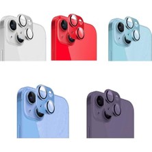 Pratik Ev iPhone 15-15 Plus Kamera Camı Lens Koruyucu Halka Set - AL3130