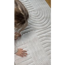 Elvey Home A.gri Bohem Iskandinav Sisal Pamuk Taban Yıkanabilir Özel Kesim Kaymaz Salon Mutfak Koridor Halısı A.gri 100 x 250
