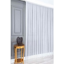 Düz Tül Ütü Istemez Sık Pileli Salon Mutfak Perdesi 1 * 3 Pile,beyaz 100 x 210