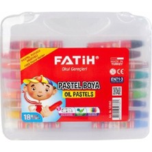 Pastel Boya, 18 Renk, Plastik Çantalı, Tutucu Hediyeli