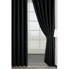 Blackout Karartma Güneşlik Fon Pilesiz Tek Kanat,siyah 140 x 160