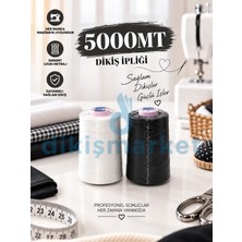 dm dikişmarket Oltalı 120 Numara Dikiş İpi Siyah Beyaz – Dikiş Makinesi İpliği
