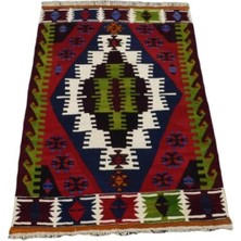 Zehra Abla Halı Yeni El Dokuma Şaheser Enfes Niğde Çukurkuyu Yün Kilim Renkli-80 x 130