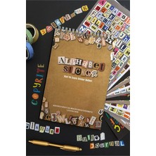 Harfler Sticker Defteri 1690+ Adet Bullet Journal, Scrapbook, Harfli, Sayılı, Sticker Defteri