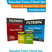 Toyota Corolla ile Uyumlu 1.4 D4D Mann Filtron Filtre Bakım Set 2010-2018 Hava+Yağ+Yakıt+Standart Polen