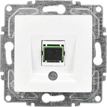 Pratik Ev Fiber Optik Data Prizi, Beyaz (Mekanizma + Tuşkapak)