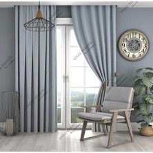 Açık Gri Blackout Karartma Güneşlik Tek Kanat Pilesiz,açık 250 x 260