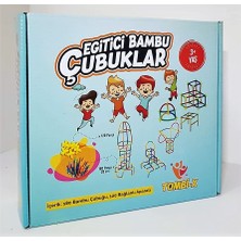 Tombi-X Eğitici Bambu Çubuklar 3+Yaş 180 ( 16CM ) Bambu Çubuğu 120 Bağlantı Aparatı 300 Parça