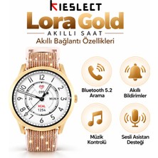 Kieslect Lora Gold Sesli Asistan ve Arama Özellikli Akıllı Saat