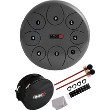 TD-108SL Çelik Dil Davul Handpan, 10 Inç, 8 Ton, Gümüş, Full Set