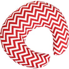Baby Mom, Zigzag DESENLI%100 Pamuk Emzirme ve Destek Minderi, Ergonomik U Şekilli, Yenidoğan Bebek Için, Bel ve Sırt Desteği, Yıkanabilir Kılıf
