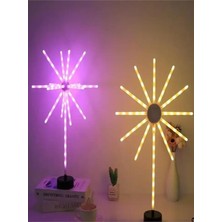 Yeni Model Şık Tasarım Masaüstü Yıldız Görünümlü Meteor Yağmuru Rgb Akıllı LED Ev Ofis Masa Lambası