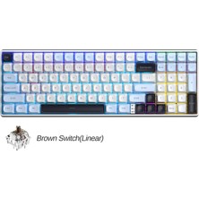 S100 Pro Brown Switch How Swap Rgb Mekanik Klavye Bluetooth Kablolu Kablosuz Bağlantı Buz Mavisi