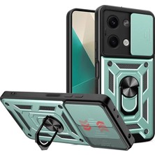 Xiaomi Poco X6 Kılıf Pars Lens Yüzüklü Silikon - Yeşil