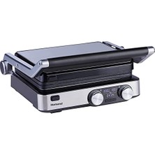 Pratik Ev Tost Makinesi, Grilliant 1340H Inox Gövde Alt ve Üst Sıcaklığı Ayrı Kontrol Edilebilen Zaman Ayarlı Dijital Ekranlı Döküm Plakalı ve Grill Izgara Makinesi