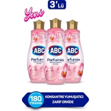 Abc 3'lü Set Konsantre Yumuşatıcı Zarif Orkide 1440 ml 180 Yıkama Avantajı ile Yumuşatıcı