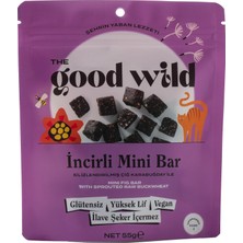 Incirli Mini Bar - Glutensiz Vegan Atıştırmalık, Ilave Şekersiz, Filizlendirilmiş Çiğ Karabuğday, Yüksek Lifli, 55 G
