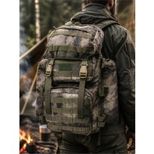 Unisex Çok Bölmeli Kamp Dağcı ve Askeri Sırt Çantası, 70 Litre, Haki