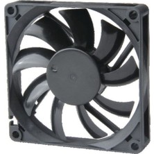 Emay Center YD8015B12H 8015 Dc 12V 80X80X15MM Çift Bilyalı Rulman Kasa Fanı 3000 Rpm Fırçasız Soğutucu Fan 2 Pin Bağlantılı Ince Profil Soğutma Fanı