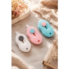 3'lü Mini Maket Bıçağı Seti Anahtarlık Boy Küçük Falçata Koli ve Paket Açıcı
