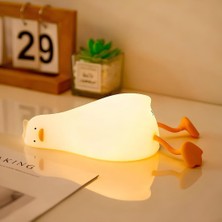 Çocuk Gece Lambası Yumuşak Dokunmatik Rgb Renk Modu,emzirme Işığı Bebek Odası,dokunmatik Kontrol, USB Şarjı (Bpa Içermez) (Ördek)