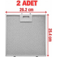 yzcpart Vestel V47006100 Uyumlu Davlumbaz Metal Yağ Filtresi 2 Adet