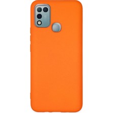 Infinix Hot 10 Play Kılıf Nano Içi Kadife Silikon - Turuncu