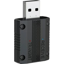 W15 Bluetooth 5.3 USB Dongle, 2'si 1 Arada Araç Ses Verici Alıcı Adaptör