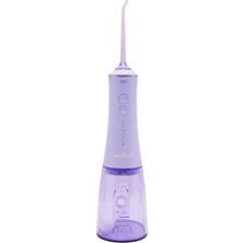 Oral Irrigator Ağız Duşu Lila - 4 Temizlik Modu, 360° Dönebilen Başlık, 0,60 mm Ince Su Akışı, Yüksek Frekanslı Su Darbesi