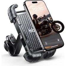 Pratik Ev BPH02 360° Derece Ayarlanabilen Gidon Bağlantılı Bisiklet Motosiklet Için Abs 4-7.8" Inç Telefon Tutucu