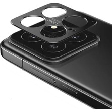 Pratik Ev Xiaomi 14 Global Kamera Lens Koruma Halkası - Kapalı Tasarım Siyah AL3401