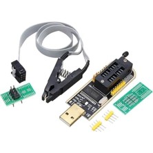 Pratik Ev Robodünya USB Bios Flash Eeprom Programlayıcı CH341A + Soıc8 Sop8 Test Klipsi