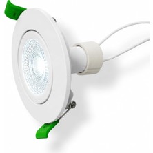 GU10 LED Spot Armatür Seti Beyaz Kasa Dahil 4000K Doğal Beyaz Yuvarlak Spot Lamba Tak Çalıştır 6,5cm Uyumlu