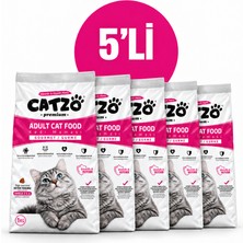 Catzo Premium Gurme Yetişkin Kedi Maması 1 kg x 5 Adet – Toplam 5 kg