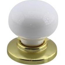 Pratik Ev Gold & Altın Beyaz Düğme Mobilya ve Mutfak Dolap Kulpu