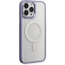 Apple iPhone 15 Pro Kılıf Room Magneticsafe Silikon - Lila