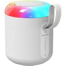 A38 Rgb Işıklı Süper Bass Bluetooth 5.3 Kablosuz Hoparlör, Beyaz