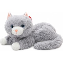 36 cm Peluş Sesli Kedi Oyuncak, 4 Asorti Renk Seçenekli Yumuşak Kedi Peluşu, Ses Efektli Çocuk Oyuncağı, Sarılmalık Uyku Arkadaşı ve Hediye Peluş Kedi