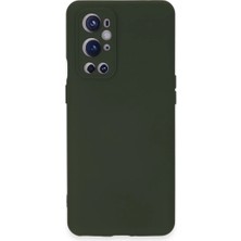 One Plus 9 Pro Kılıf Nano Içi Kadife Silikon - Koyu Yeşil