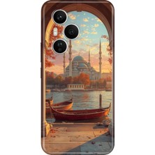 Honor 400 Pro ile Uyumlu Istanbul Background Temalı Desenli Darbe Emici Silikon Kılıf, Çok Renkli