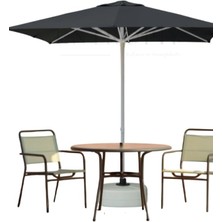 2x2 Metre Bahçe Şemsiyesi - 300 gr Kalın Kumaş, 50 mm Alüminyum Gövde - Kafe, Havuz, Teras Için Profesyonel Dış Mekan Gölgelik Şemsiye (5 Renk Seçeneğ