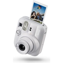 Mini 13 Anlık Kamera ile Dahili Otomatik Flaş, Dahili Selfie Ayna, Yakın Çekim Makro, Modeself Zamanlayıcı, Kil Beyaz